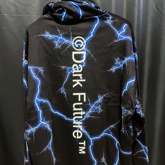 Blue Lightning hoodie Dark Future black (BRAND NEW) - Picture 2 of 3